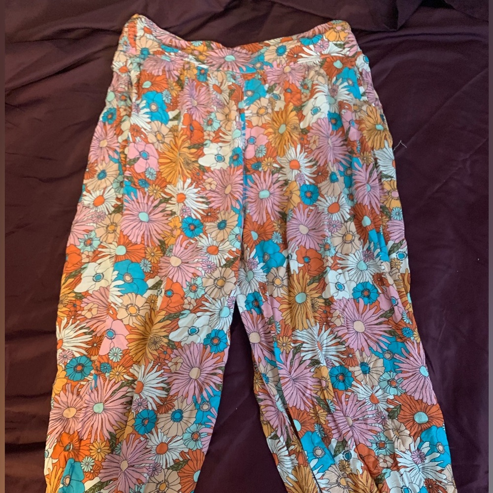 Floral joggers